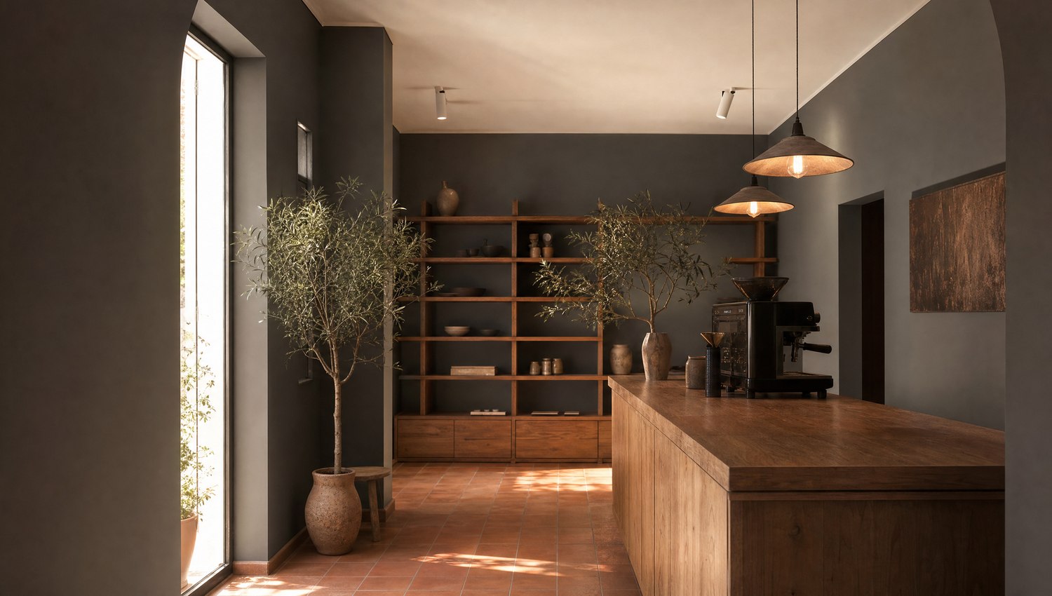 Interior de local comercial en el centro de Sevilla recién pintado