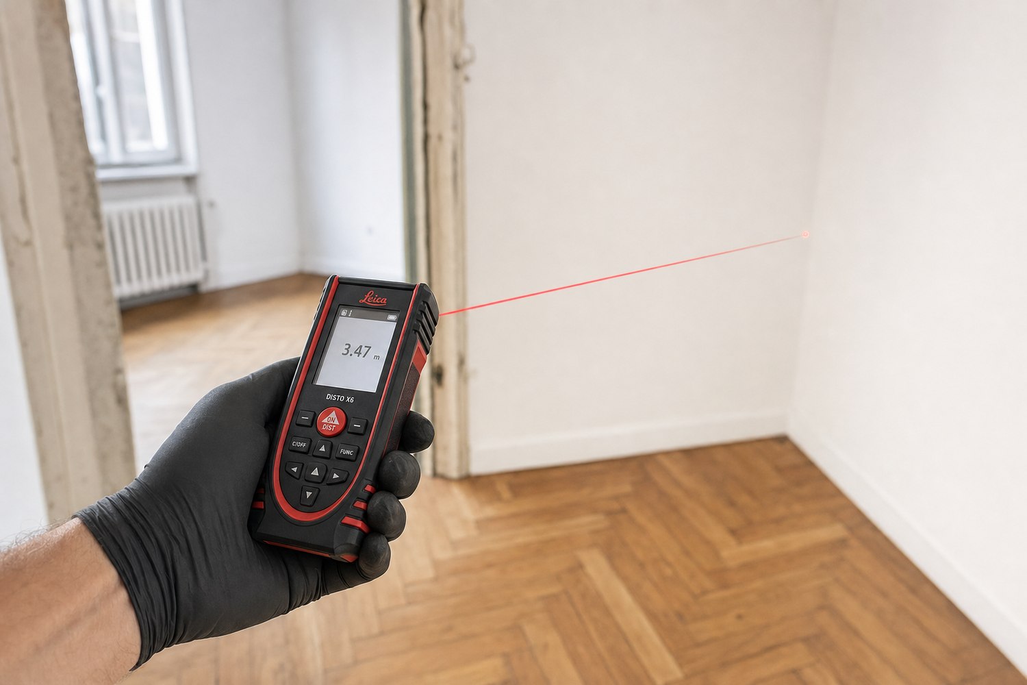 Medición milimétrica de obra con distanciómetro láser LEICA DISTO X6